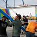 A group of employees help assemble a ferris wheel for the Jaycees' Carnival on Tuesday, June 25. Daniel Brenner I AnnArbor.com
